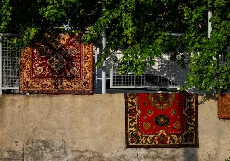 غسيل السجاد الرطب وتجفيفه